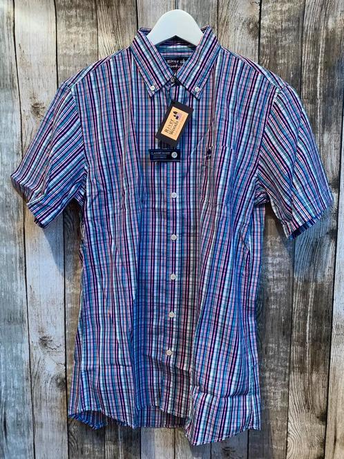 Nieuw mooi overhemd korte mouw van River Woods (Maat M), Kleding | Heren, Overhemden, Nieuw, Halswijdte 39/40 (M), Overige kleuren