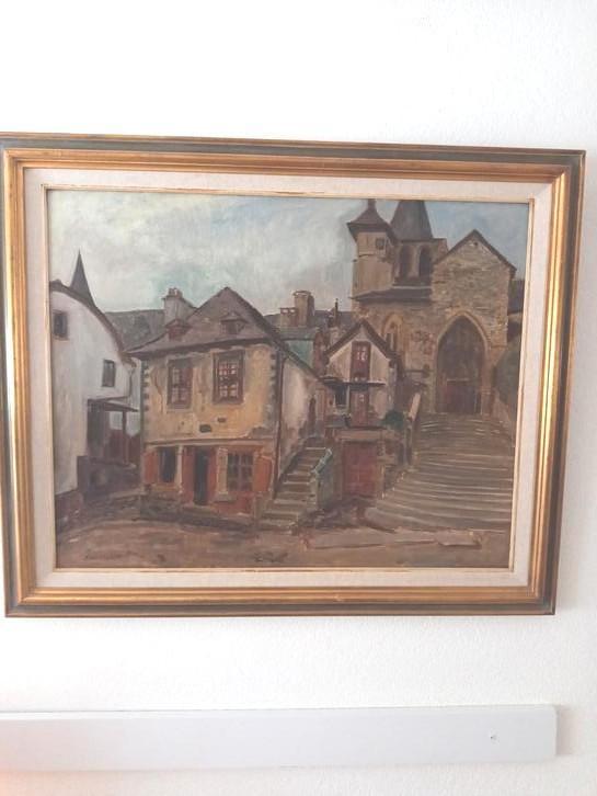 Filarski, Frans stadsgezicht., Antiek en Kunst, Kunst | Schilderijen | Klassiek, Ophalen of Verzenden