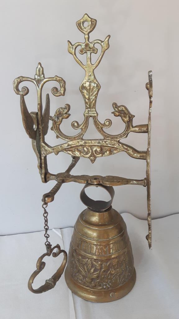 Antieke koper messing kloosterbel, Antiek en Kunst, Antiek | Koper en Brons, Koper, Ophalen of Verzenden