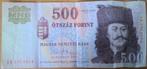 Hongarije 500 Forint - 2011, Ophalen of Verzenden, Buitenland, Bankbiljetten