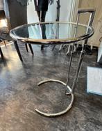 Design bijzettafel – Eileen Gray E1027 stijl – glas & chroom, Ophalen