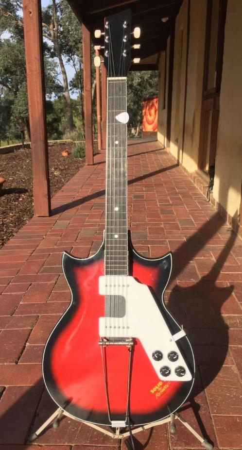 Gezocht: 1959 Rosetti Solid 7 redburst electrische gitaar, Muziek en Instrumenten, Snaarinstrumenten | Gitaren | Elektrisch, Gebruikt