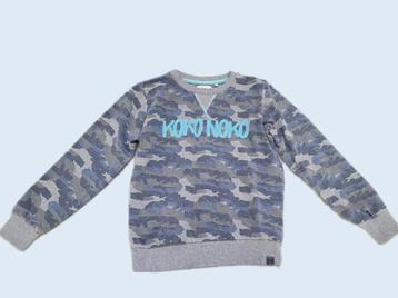 KOKO NOKO blauwe grijze legerprint sweater maat 128 ~ MS3022 beschikbaar voor biedingen