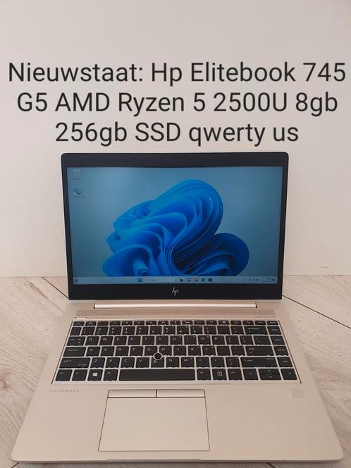 Als nieuw: Hp EliteBook 745 G5 AMD Ryzen 5 2500U 8gb 256gb, Computers en Software, Windows Laptops, Zo goed als nieuw, 14 inch