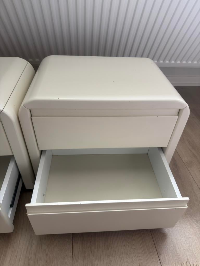 Vintage Space Age Nachtkastjes - Set van 2, Ophalen, Kunststof, Gebruikt, Minder dan 45 cm