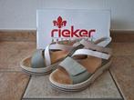 Rieker dames sandaal groen/wit maat 40 (Z.G.A.N.), Ophalen, Sandalen of Muiltjes, Zo goed als nieuw, Groen