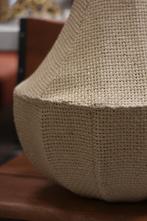 Prachtige hanglamp stof / jute naturel Ø45 x 70 cm, Huis en Inrichting, Lampen | Hanglampen, Ophalen of Verzenden, Zo goed als nieuw