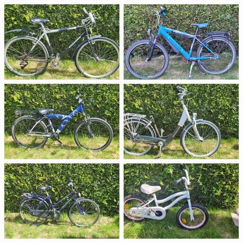 Partij van 7 fietsen w.o. 5 kinderfietsen, Fietsen en Brommers, Fietsen | Kinderfietsjes, Gebruikt, Minder dan 16 inch, Ophalen
