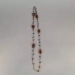 Middellange natuurlijke basic ketting van houten kralen, Sieraden, Tassen en Uiterlijk, Kettingen, Ophalen of Verzenden, Zo goed als nieuw