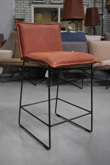 Luxe barstoelen barkruk AMY Jess Design metaal leer bruin beschikbaar voor biedingen