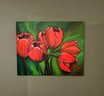 Leuk groot schilderij tulpen., Ophalen