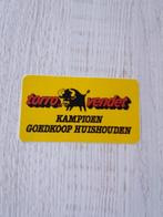 sticker torro vendet  kampioen goedkoop huishouden, Ophalen of Verzenden, Zo goed als nieuw, Winkel of Supermarkt