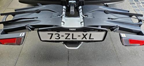 Fietsendrager Thule EasyFold, Auto diversen, Fietsendragers, Zo goed als nieuw, Trekhaakdrager, 2 fietsen, Brede banden, Elektrische fiets
