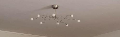 Design plafond lamp, Huis en Inrichting, Lampen | Plafondlampen, Gebruikt, Glas, Metaal, Ophalen