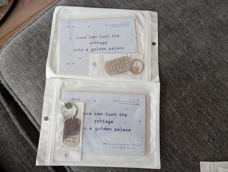29 Sleutelhangers met Quote - Nieuw in Verpakking, Sieraden, Tassen en Uiterlijk, Kettingen, Nieuw, Overige materialen, Zilver