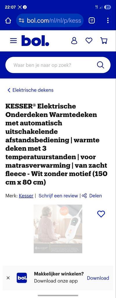 KESSER Elektrische
Onderdeken Warmtedeken met automatisch ui, Huis en Inrichting, Slaapkamer | Bedden, Nieuw, Tweepersoons, 200 cm