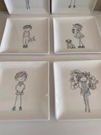 12x nieuwe borden met lief design Jeanine Lanen, Ophalen of Verzenden, Porselein, Overige stijlen, Bord(en)