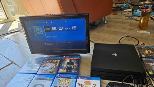 Sony Playstation 4 Pro, Spelcomputers en Games, Spelcomputers | Sony PlayStation 4, Zo goed als nieuw, Pro, 1 TB, Met 3 controllers of meer