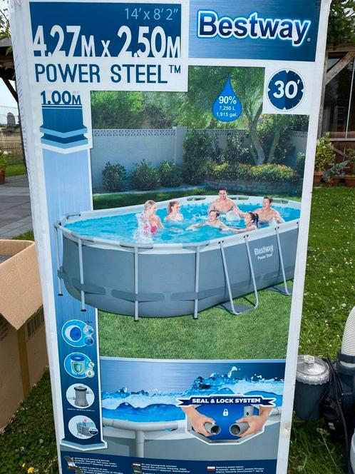 Bestway Zwembad met Zandfilterpomp - Compleet!, Tuin en Terras, Zwembaden, Zo goed als nieuw, Opzetzwembad, 80 tot 120 cm, 400 cm of meer