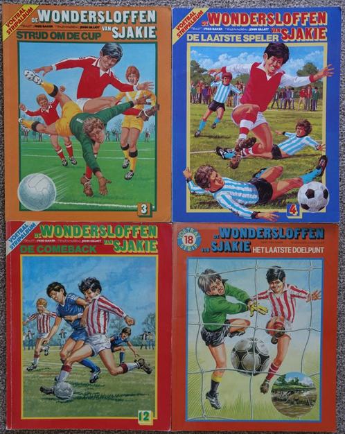 de wondersloffen van Sjakie - 4 stripboeken, Boeken, Stripboeken, Gelezen, Meerdere stripboeken, Ophalen of Verzenden