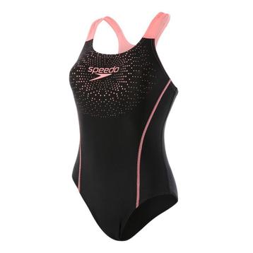 Nieuw Speedo W Sports Logo E10 Medalist badpak Black Pink beschikbaar voor biedingen