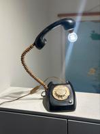 Vintage zwarte telefoonlamp, Ophalen of Verzenden, Minder dan 50 cm