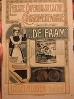 Oude in reliëf reclame affiche conservenfabriek De Faam, Verzenden, Zo goed als nieuw, Reclamebord