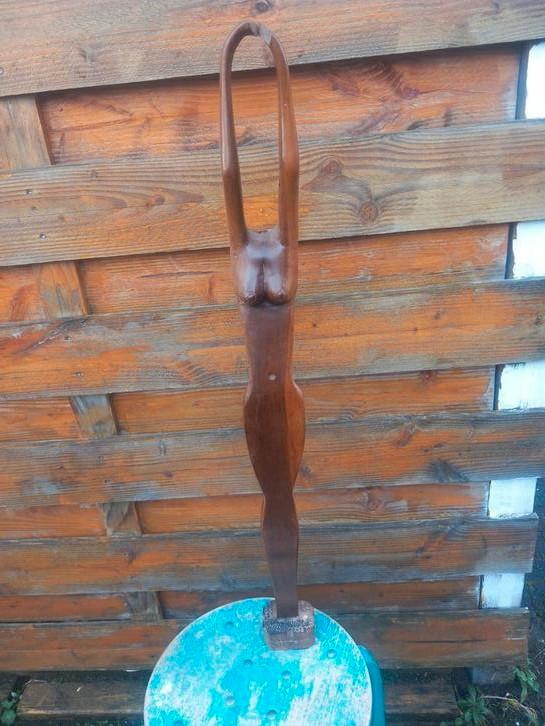 Ghana woman without head zwaar hout 90 cm hoog, Antiek en Kunst, Kunst | Beelden en Houtsnijwerken, Ophalen of Verzenden