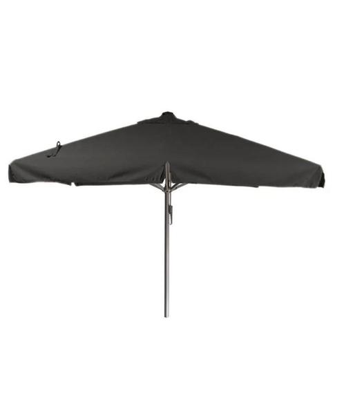 Horecaparasol zwart (500x500), Tuin en Terras, Parasols, Zo goed als nieuw, Stokparasol, Meer dan 4 meter, Waterdicht, Ophalen