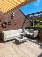 Houten hoek loungeset ROUGH, Ophalen, 6 zitplaatsen, Bank, Zo goed als nieuw