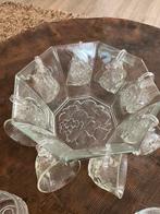 Bowl Set bewerkt Glas compleet, Antiek en Kunst, Antiek | Glas en Kristal, Ophalen of Verzenden