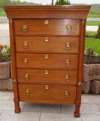 Prachtige antieke eiken empire ladenkast chiffoniere, Ophalen