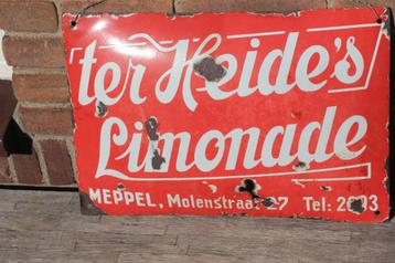 emaille bord ter HEIDE'S LIMONADE MEPPEL beschikbaar voor biedingen