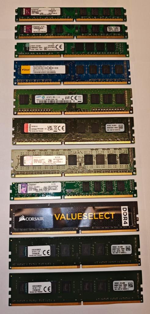 Desktop RAM geheugens DDR2, DDR3, DDR4, Computers en Software, RAM geheugen, Zo goed als nieuw, Desktop, DDR3, Ophalen of Verzenden