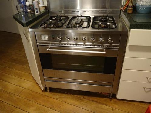 Boretti 5 pits gasfornuis 90 cm elektrische oven / 75 euro, Witgoed en Apparatuur, Fornuizen, Gebruikt, Vrijstaand, Gas, 5 kookzones of meer