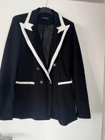 Blazer zwart met wit afgewerkt mt s, Ophalen of Verzenden, Zo goed als nieuw, Maat 38/40 (M), Zwart
