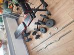 fitness bank halterstangen en gewichten, Ophalen, Zo goed als nieuw, Fitnessbank