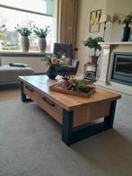 Licht eiken salontafel + sidetable - Zeer goede staat, Huis en Inrichting, Tafels | Salontafels, Ophalen, 100 tot 150 cm, Eikenhout