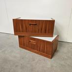 Vintage hangende nachtkastjes teak, Ophalen, Huis en Inrichting