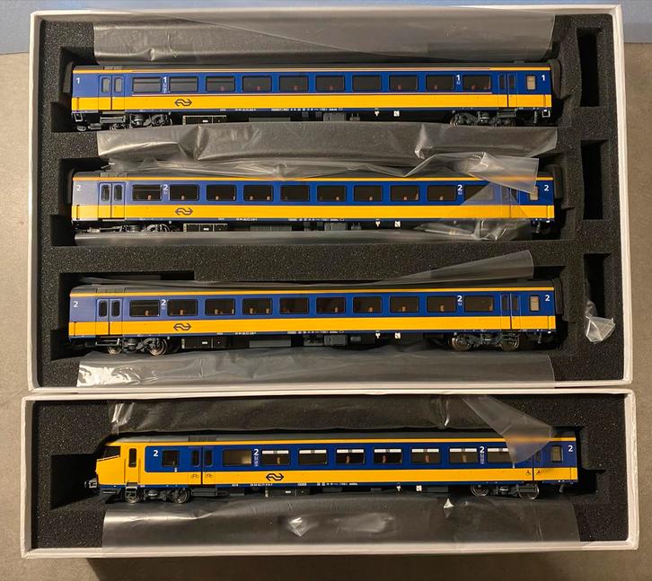 Set van 4 L.S. Models ICRm BDs InterCity rijtuigen H0, Hobby en Vrije tijd, Modeltreinen | H0, Zo goed als nieuw, Wagon, Gelijkstroom