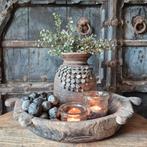 Landelijke schaal, chapati, oude ketting, landelijke ketting, Ophalen of Verzenden, Nieuw, Hout