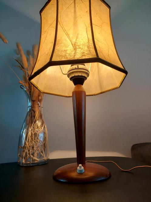 Vintage Scandinavisch Tafellampje Jaren 70, Huis en Inrichting, Lampen | Tafellampen, Gebruikt, Minder dan 50 cm, Ophalen of Verzenden