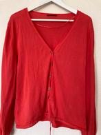 GIULIA e TU Koraalrood Fijn Gebreid Vestje maat 42, Kleding | Dames, Verzenden, Zo goed als nieuw, Maat 42/44 (L), Rood
