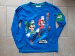 Nintendo longsleeve blauw Mario maat 134-140 z.g.a.n., Ophalen, Zo goed als nieuw, Shirt of Longsleeve, Jongen