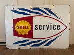 Shell Service emaille bord 172 x 117 cm uniek, Verzamelen, Ophalen, Gebruikt, Reclamebord