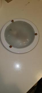 Plafondlamp met glazen kap, Ophalen of Verzenden, Gebruikt, Glas