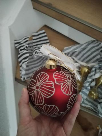 Kerstbal Rivera Maison rood