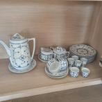 Jager koffie servies  wit /blauw, Antiek en Kunst, Ophalen