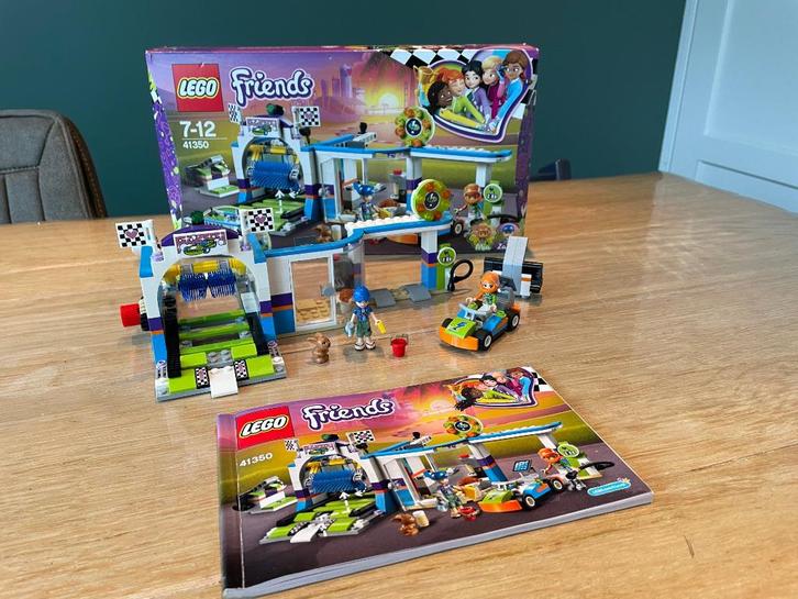 Lego Friends - 41350 - Autowasstraat, Kinderen en Baby's, Speelgoed | Duplo en Lego, Gebruikt, Lego, Complete set, Ophalen of Verzenden