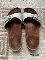 Birkenstock grijze slippers maat 38, Slippers, Ophalen of Verzenden, Zo goed als nieuw, Grijs
